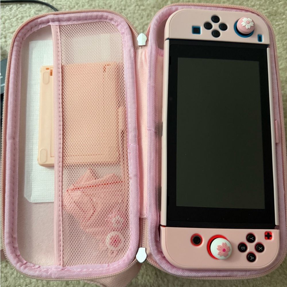 Nintendo Switch with PINK CASE